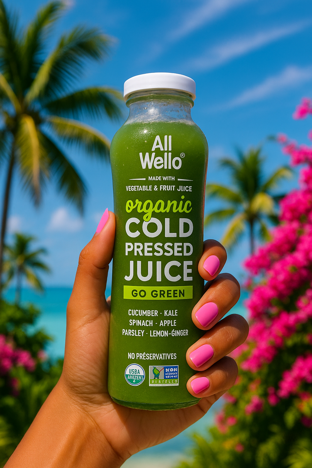 All WellO Go Green Cold-Pressed Juice