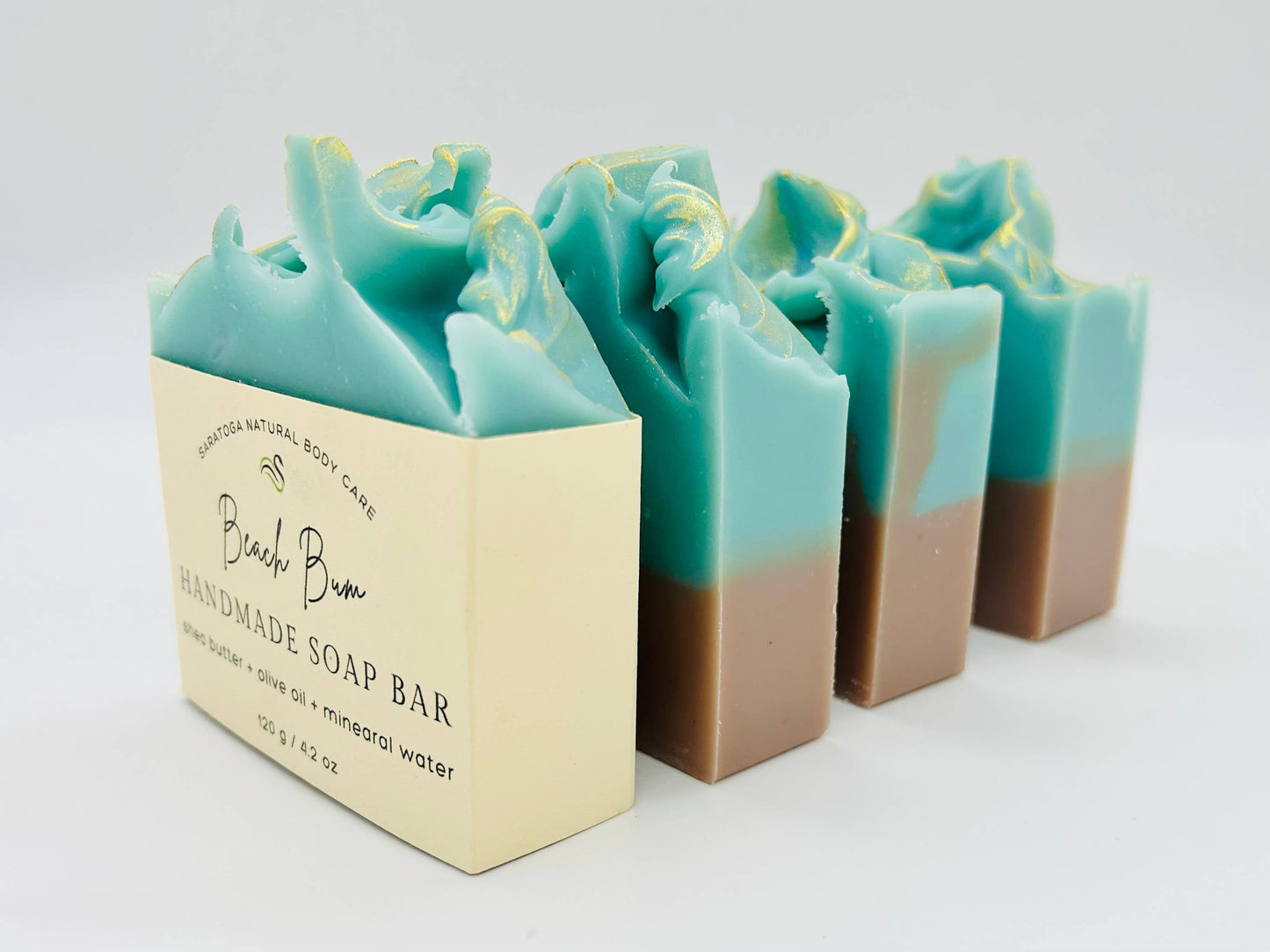 SARATOGA SOAP COMPANY - Beach Bum Handmade Soap Bar VEGAN Cold Process Soap