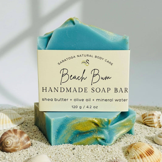 SARATOGA SOAP COMPANY - Beach Bum Handmade Soap Bar VEGAN Cold Process Soap