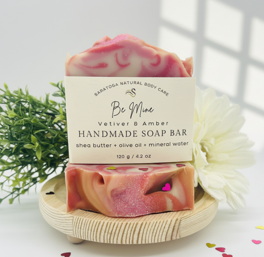 SARATOGA SOAP COMPANY - Be Mine Valentine's Day Handmade Soap Bar Seasonal Vegan