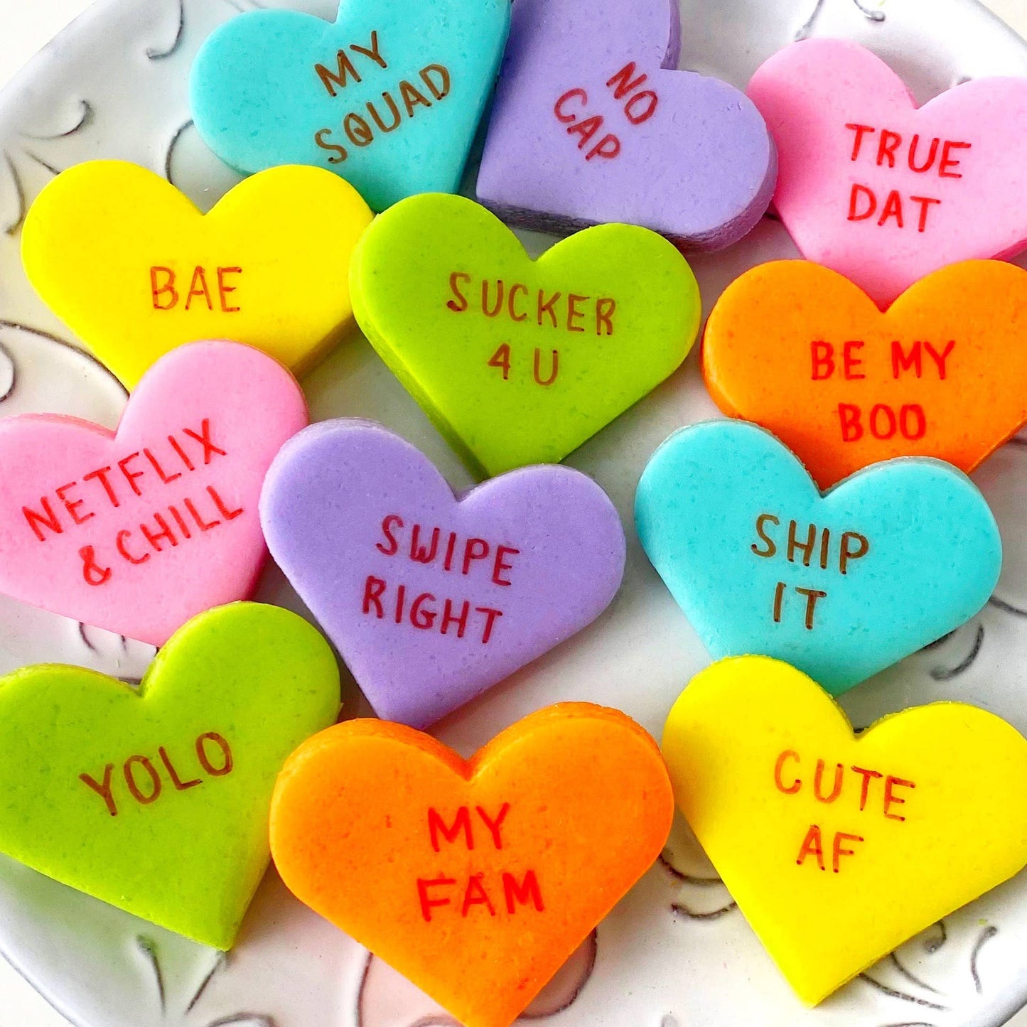 marzipops - Gourmet Marzipan Valentine's Candy Conversation Hearts