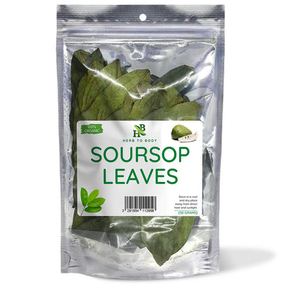 Herb To Body - Organic Soursop Leaves 50g - Dried Leaf | Hoja De Guanabana