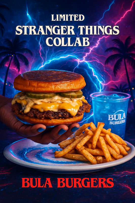 Bula Burgers × Stranger Things Upside Down Suva Smash Combo