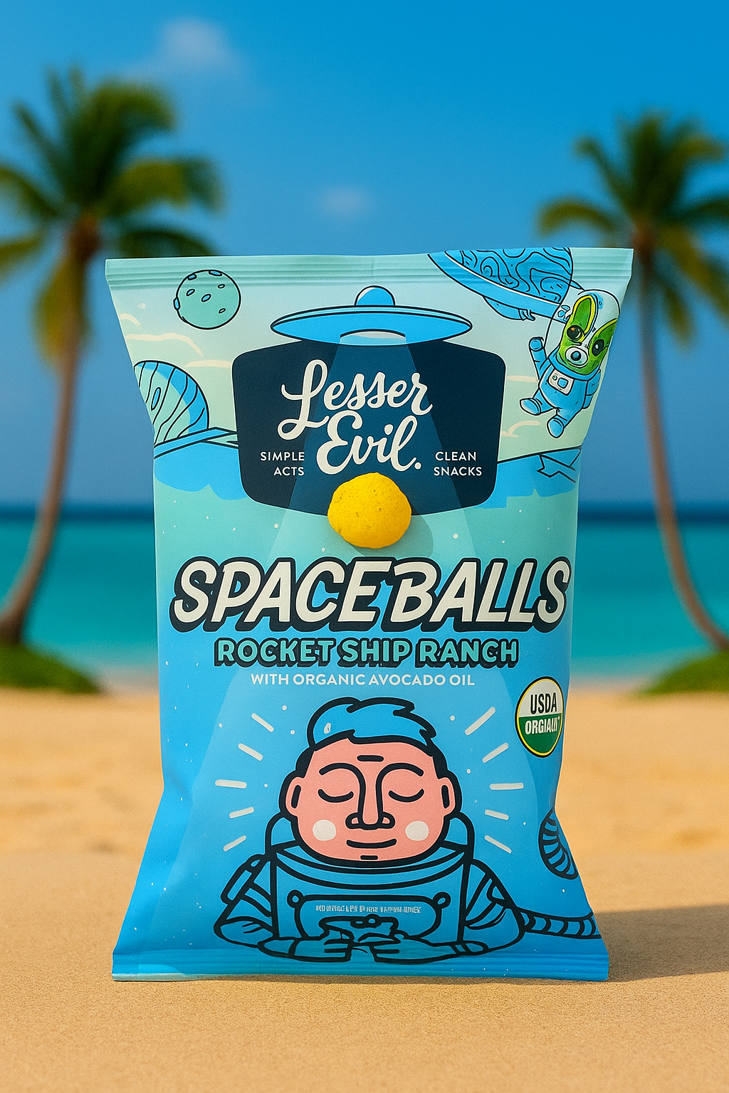 LesserEvil Organic Ranch Space Balls - 5oz